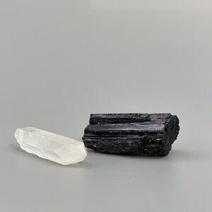 COPY - Black Tourmaline & Crystal Point: 1 Set Per Order